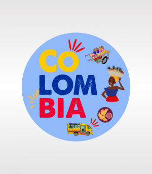 Posavasos Colombia Azul